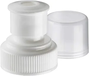 Plastic Tampered 28mm Food Grade Safe Twisted Pop Up Push-Pull Screw Caps for PET Water Bottle, Undetectable Sneak Alcohol Whiskey Rum, Reseal Your Bottle, Bag of 10