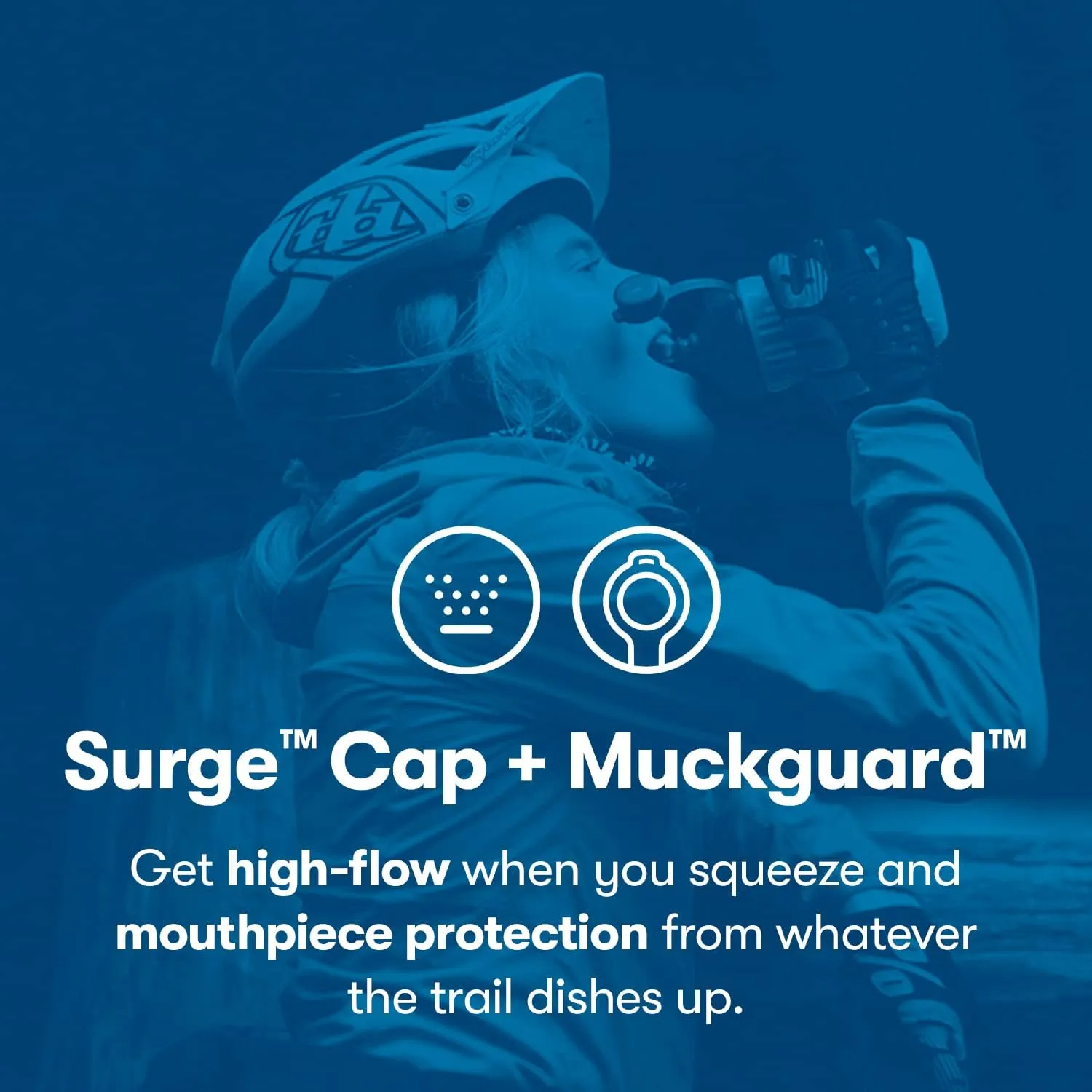 Polar Bottle Breakaway Muck Insulated Mountain Bike Water Bottle - BPA Free, Cycling & Sports Squeeze Bottle with Dust Cover