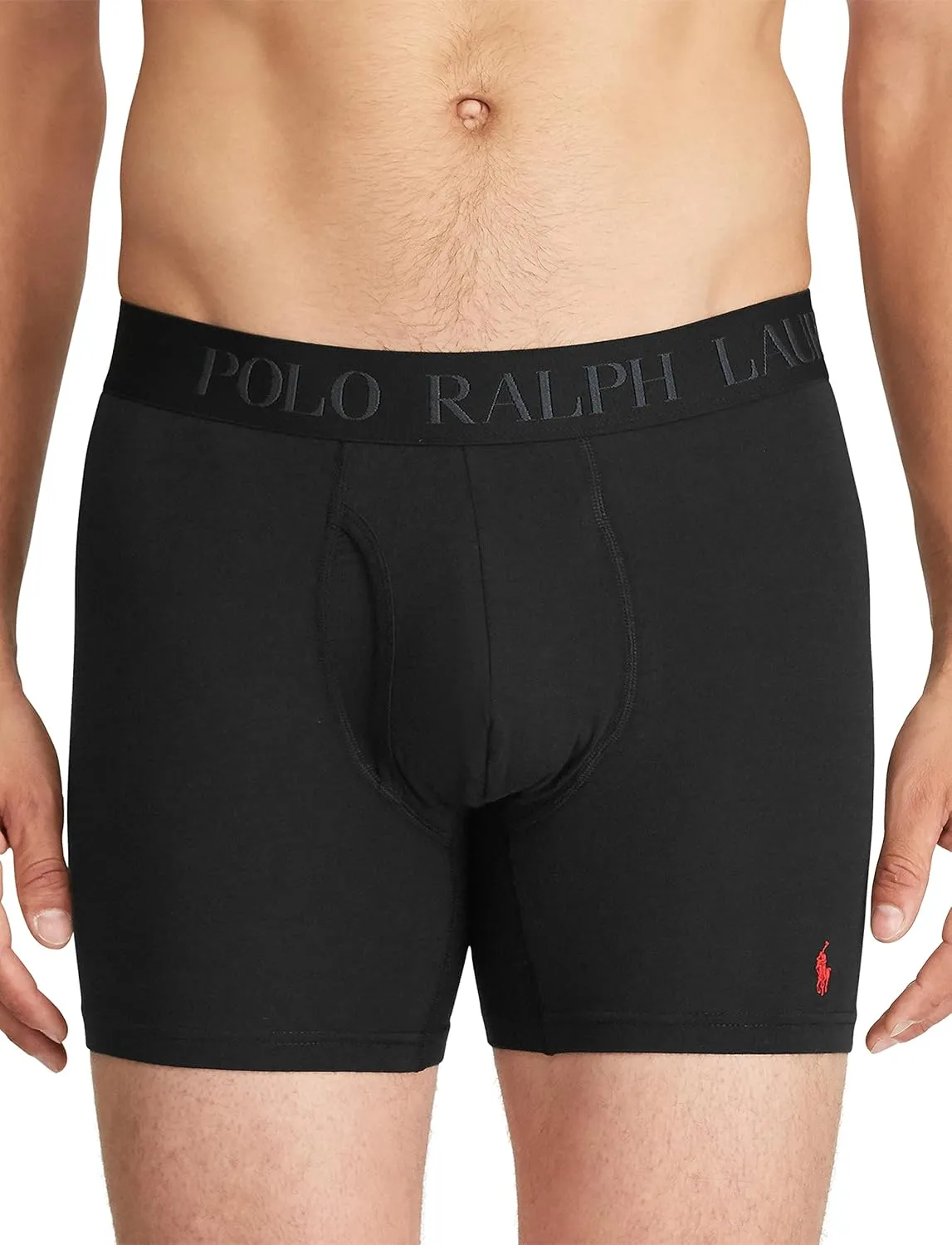 POLO Men's 4d Flex Cotton Modal Stretch Boxer Briefs 3-Pack