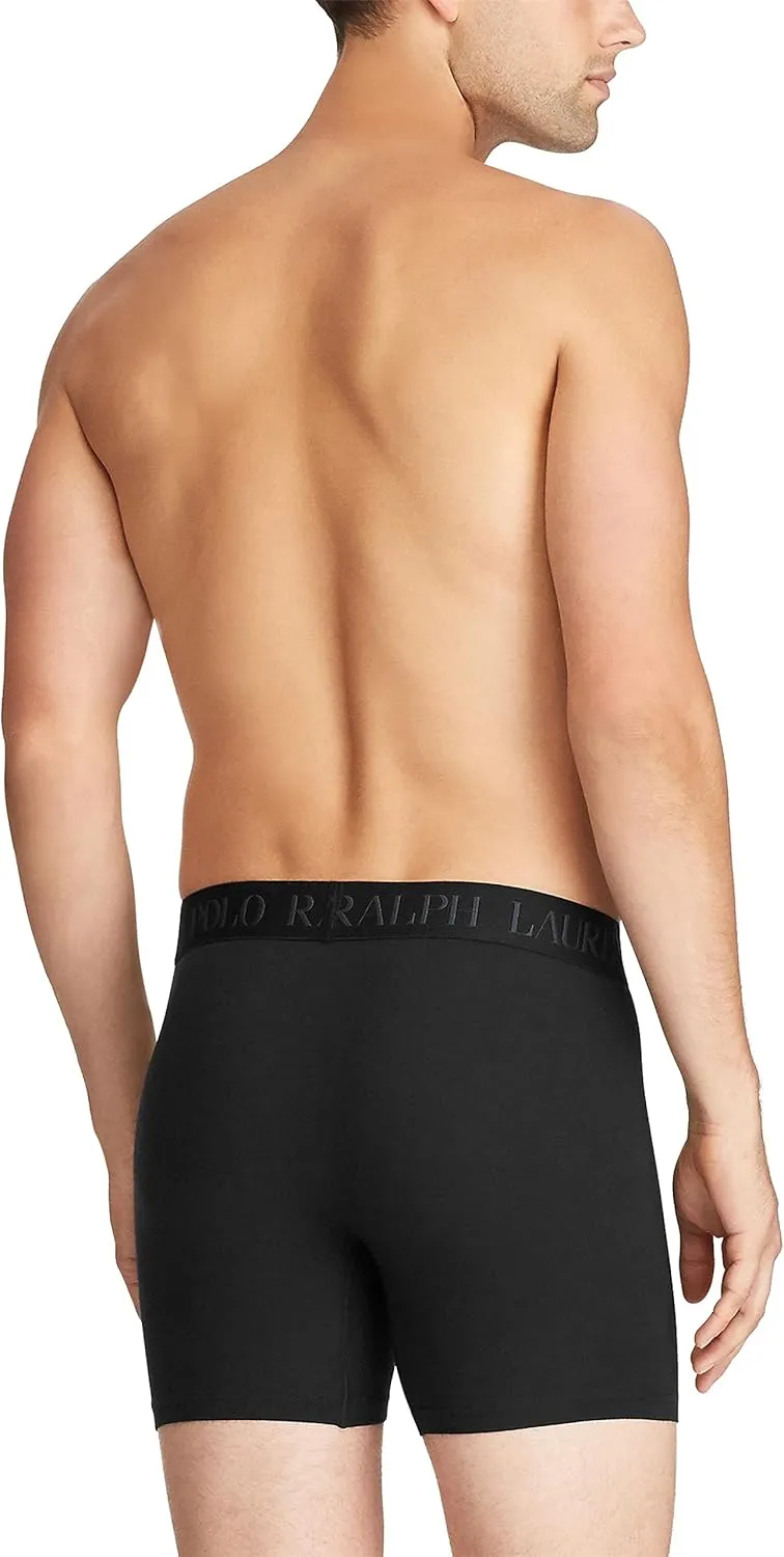 POLO Men's 4d Flex Cotton Modal Stretch Boxer Briefs 3-Pack