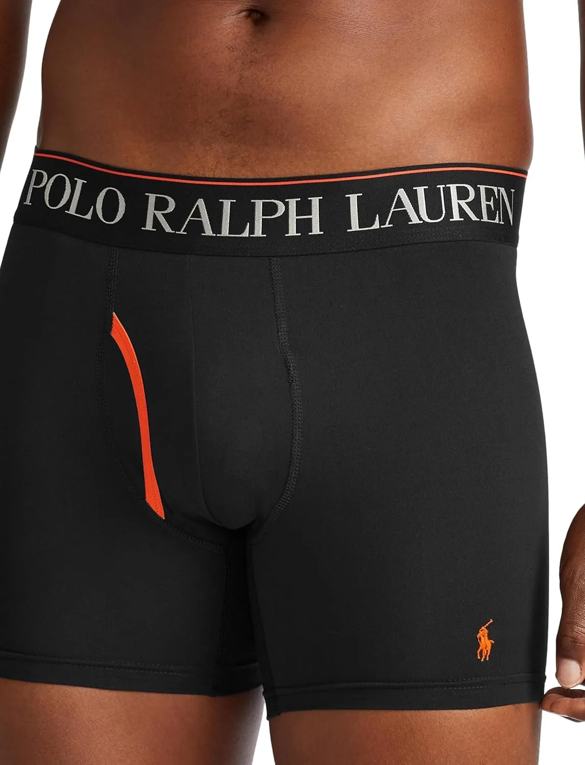 POLO RALPH LAUREN Men's 4D Flex Cooling Microfiber Boxer Briefs & Long Leg Boxer Briefs, 3 Pack
