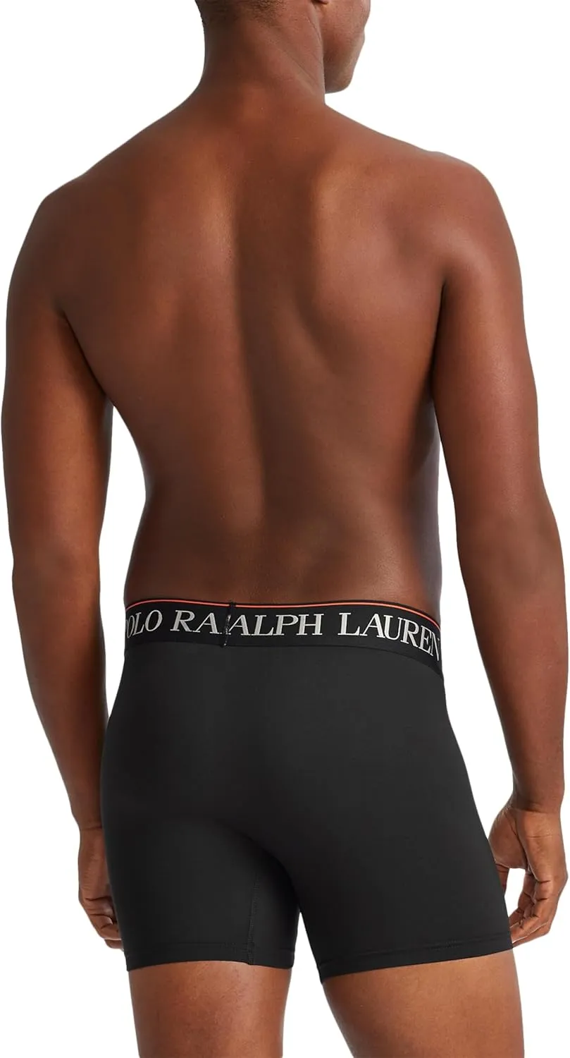 POLO RALPH LAUREN Men's 4D Flex Cooling Microfiber Boxer Briefs & Long Leg Boxer Briefs, 3 Pack
