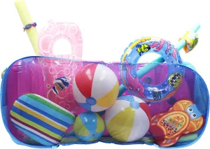 POOL BLASTER Water Tech Pool Pouch – Versatile Pool Storage for Floats, Balls, Inflatable Toys, Patio Accessories - Heavy Duty Reinforced Attaches to Pool Side, Fence or Free Standing