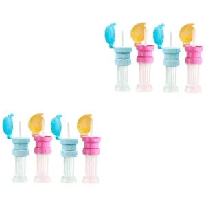 POPETPOP 2sets Multi-size Water Bottle Adapter Straw Toddler Boys and Girls Friendly Bottle Topper 4pcs*2