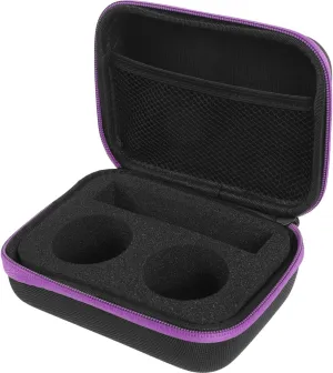 Portable 2-Slot YoYo Storage Case with Purple Edge, Eva Handheld Yoyo Carrying Bag for Travel, Practice, and Competition