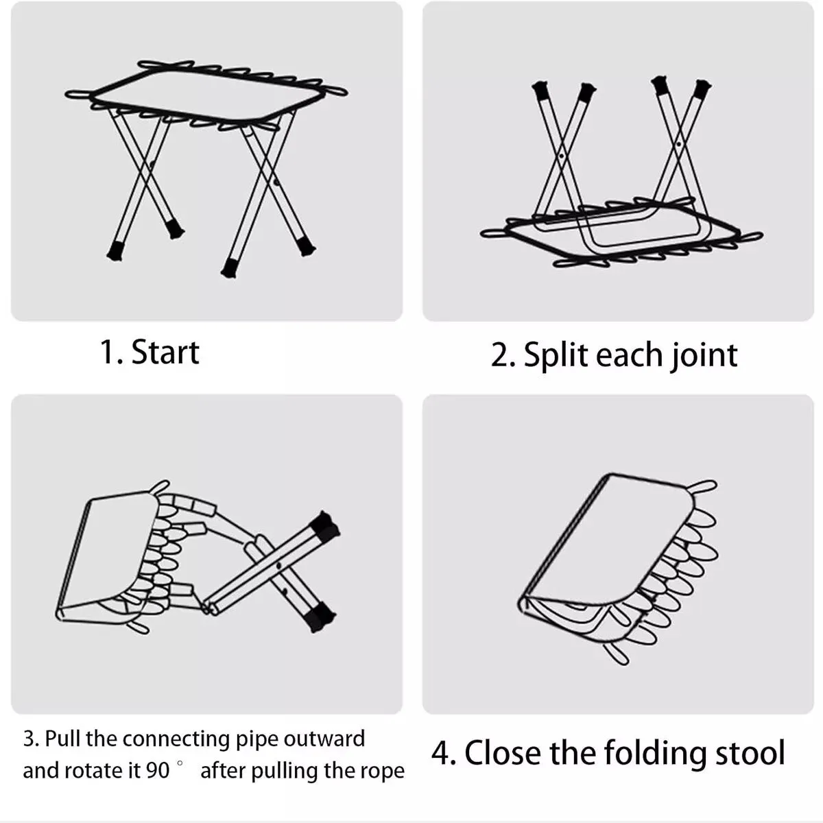 Portable Camping Chair Outdoor Folding Bench Stool Fishing Hiking Picnic Travel