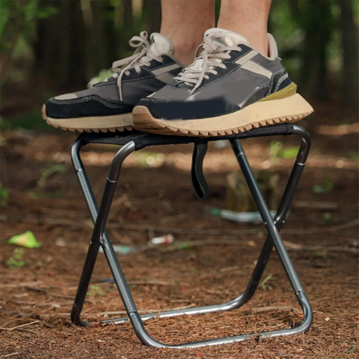 Portable Camping Stool Foot Rests Outdoor Folding Stool Little Fishing Chair Comfortable Stool Easy to Carry