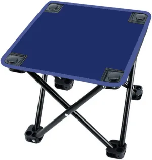 Portable Camping Stool Recliner Foot Rest Mini Folding Stool Footrest Camp Stool for Park Lounge Festival Travel, Dark Blue