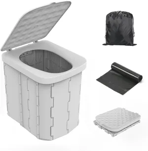 Portable Camping Toilet for Adults - Hapoon XL Portable Folding Toilet with Lid,Travel Portable Potty for Adults,Porta Potty Car Toilet