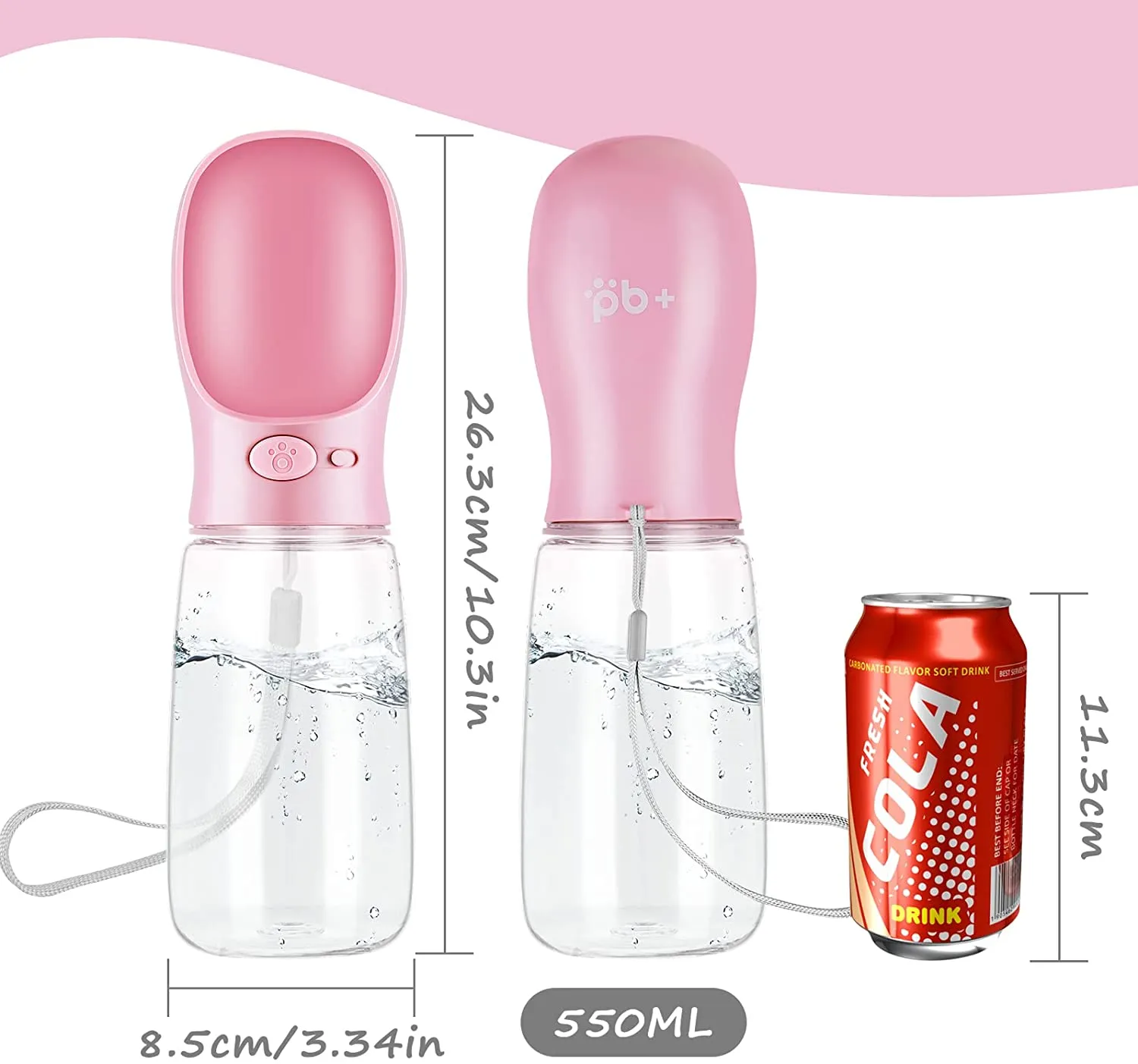 Portable Dog Water Bottle - Spillproof, Food Grade & BPA Free