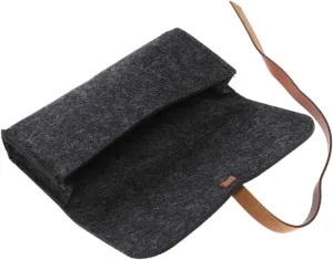 Portable Felt Eyeglasses Case for Sunglasses Storage Dark Grey Makeup Pouch Lightweight Wool Storage Bag