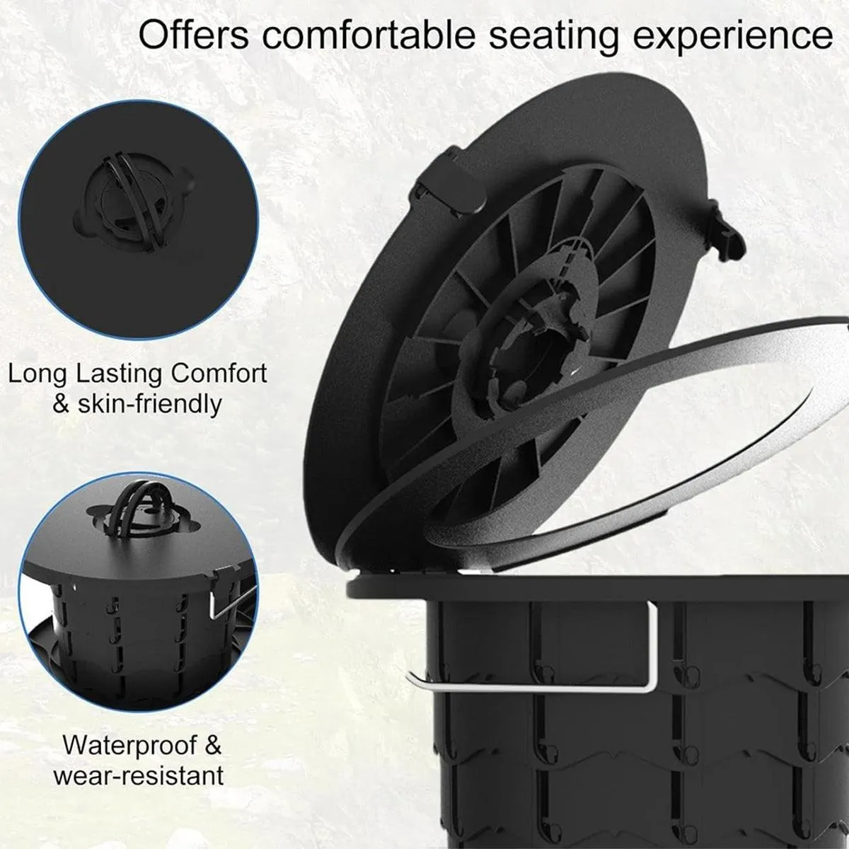 Portable Folding Camping Toilet Outdoor Emergency Travel Compact Toilet Seat