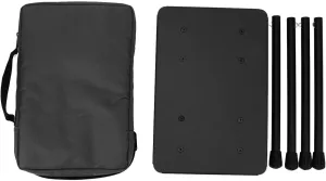 Portable Folding Stool, Lightweight Aluminum Frame with Ox Fabric Seat Cushion, Supports 330.7lbs, Ideal for Fishing, Camping, and Hiking (Black)