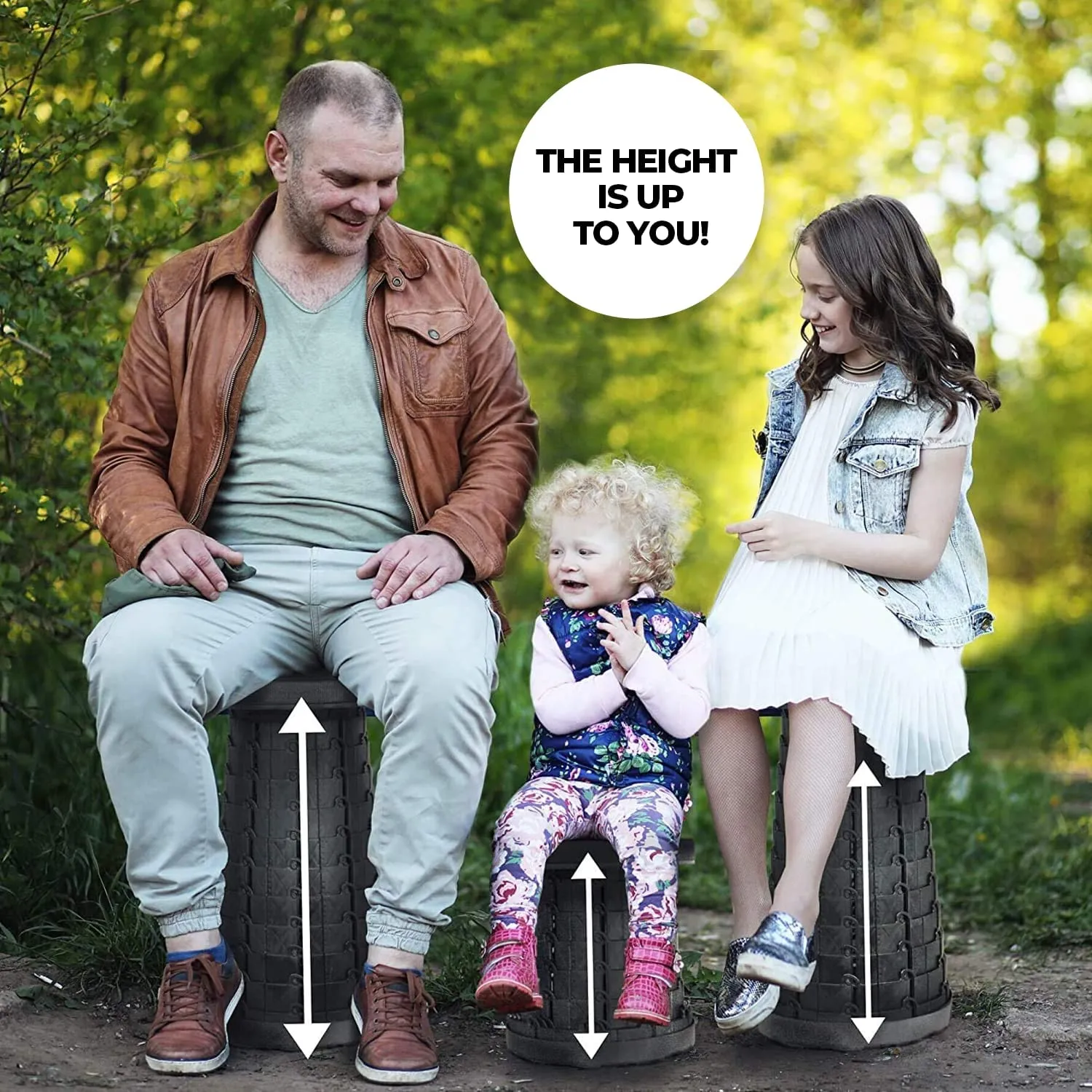 Portable Folding Stool, Telescopic Camping Stools Lightweight Chair Seat for Outdoor Camping BBQ Fishing Hiking Gardening Indoor