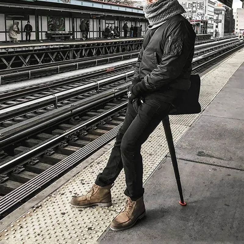 Portable Folding Travel Stool - Telescopic Camping Seat