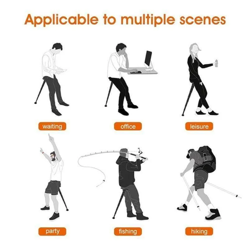 Portable Folding Travel Stool - Telescopic Camping Seat