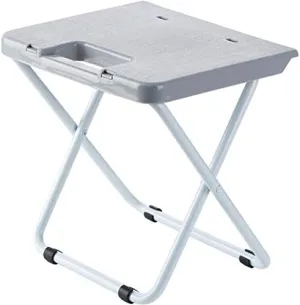 Portable Gray Folding Stool Ideal for Outdoor Activities Like Beach, Camping, Picnics, Parties, and Fishing - Lightweight, Practical, and Load Chair