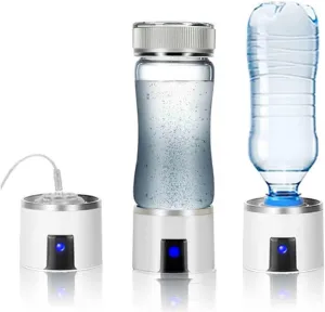 Portable h2 Rich Hydrogen Water Bottle, 1500-3000PPB High Concentration, SPE/pem Rich Hydrogen Water Cup Generator, USB Rechargeable, with Nasal Suction Tube