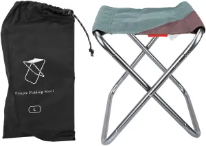 Portable Oxford Cloth Folding Stool, Lightweight Camping Chair, Sturdy Aluminum Frame, Breathable Comfy Seat for Outdoor Camping Picnic Fishing BBQ (Large Dark Green)