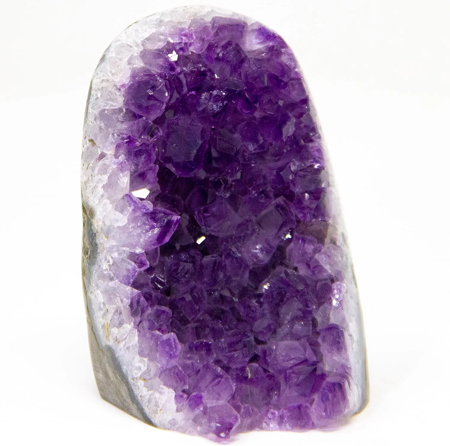 Premium Amethyst Geode Stone Cluster [0.5 to 1 lb.] - Each Piece is Unique & Natural - Real Raw Healing Crystal Rock from Uruguay - Deep Purple Decoration - FREE Selenite Wand
