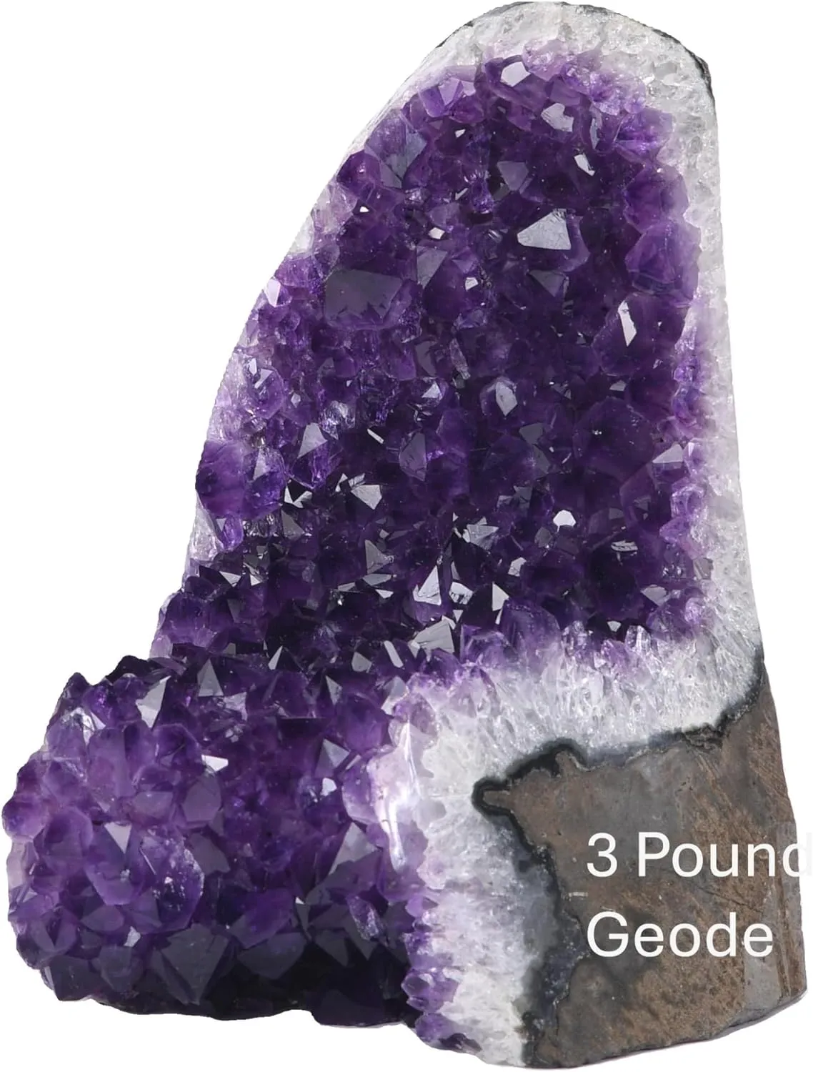 Premium Amethyst Geode Stone Cluster [0.5 to 1 lb.] - Each Piece is Unique & Natural - Real Raw Healing Crystal Rock from Uruguay - Deep Purple Decoration - FREE Selenite Wand