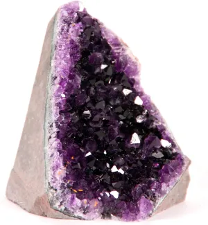 Premium Amethyst Geode Stone Cluster [0.5 to 1 lb.] - Each Piece is Unique & Natural - Real Raw Healing Crystal Rock from Uruguay - Deep Purple Decoration - FREE Selenite Wand