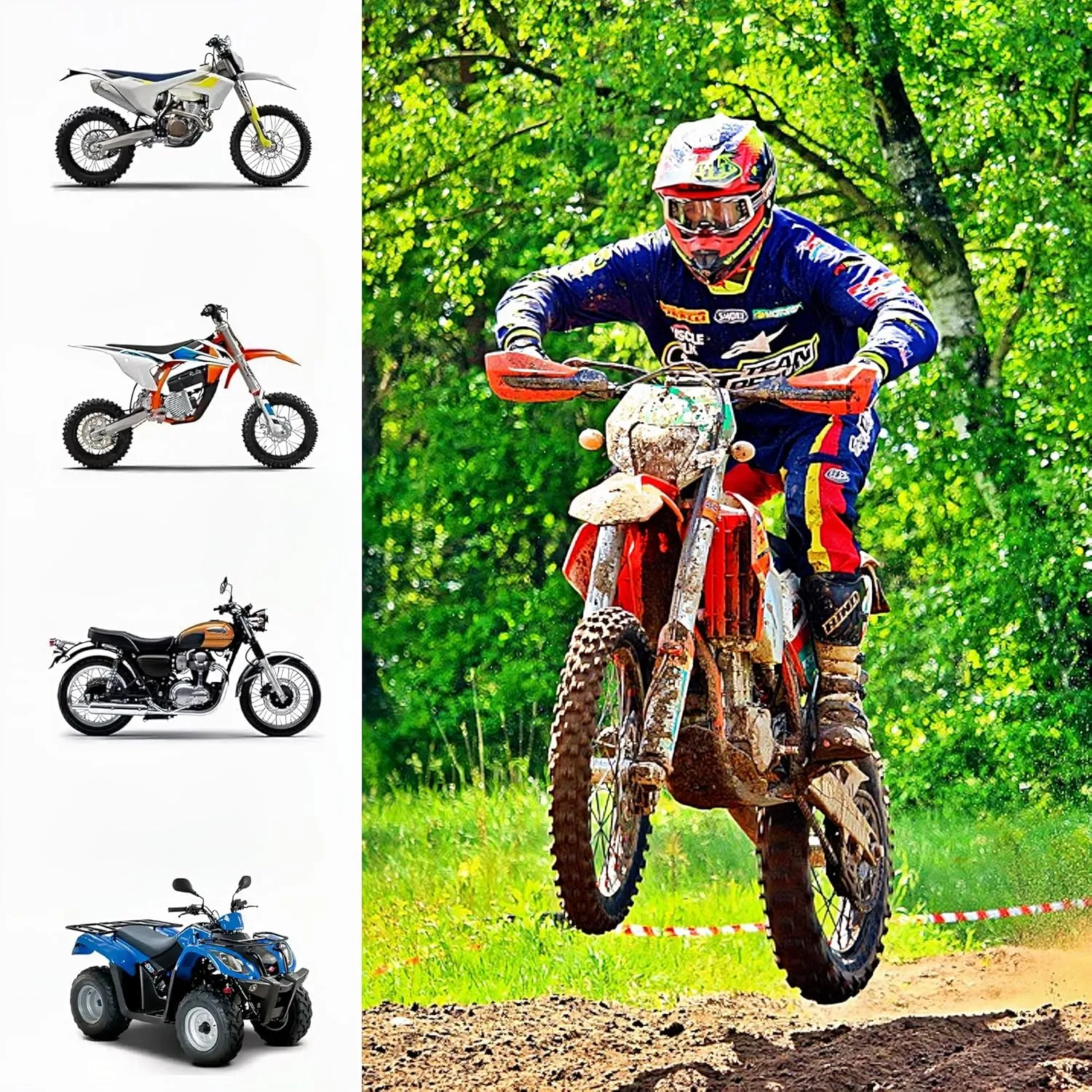 PRO CAKEN Universal Dirt Bike Handguards Motorcycle Hand Guards Plastic Bracket for SX SXF EXCF XCW XCF XC 50 60 85 125 150 250 350 450 500 2017-2021 - Black