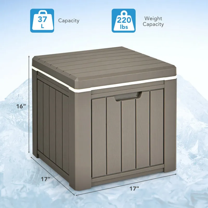 Professional title: "10-Gallon 4-In-1 Storage Cooler for Picnics and Outdoor Activities in Brown"