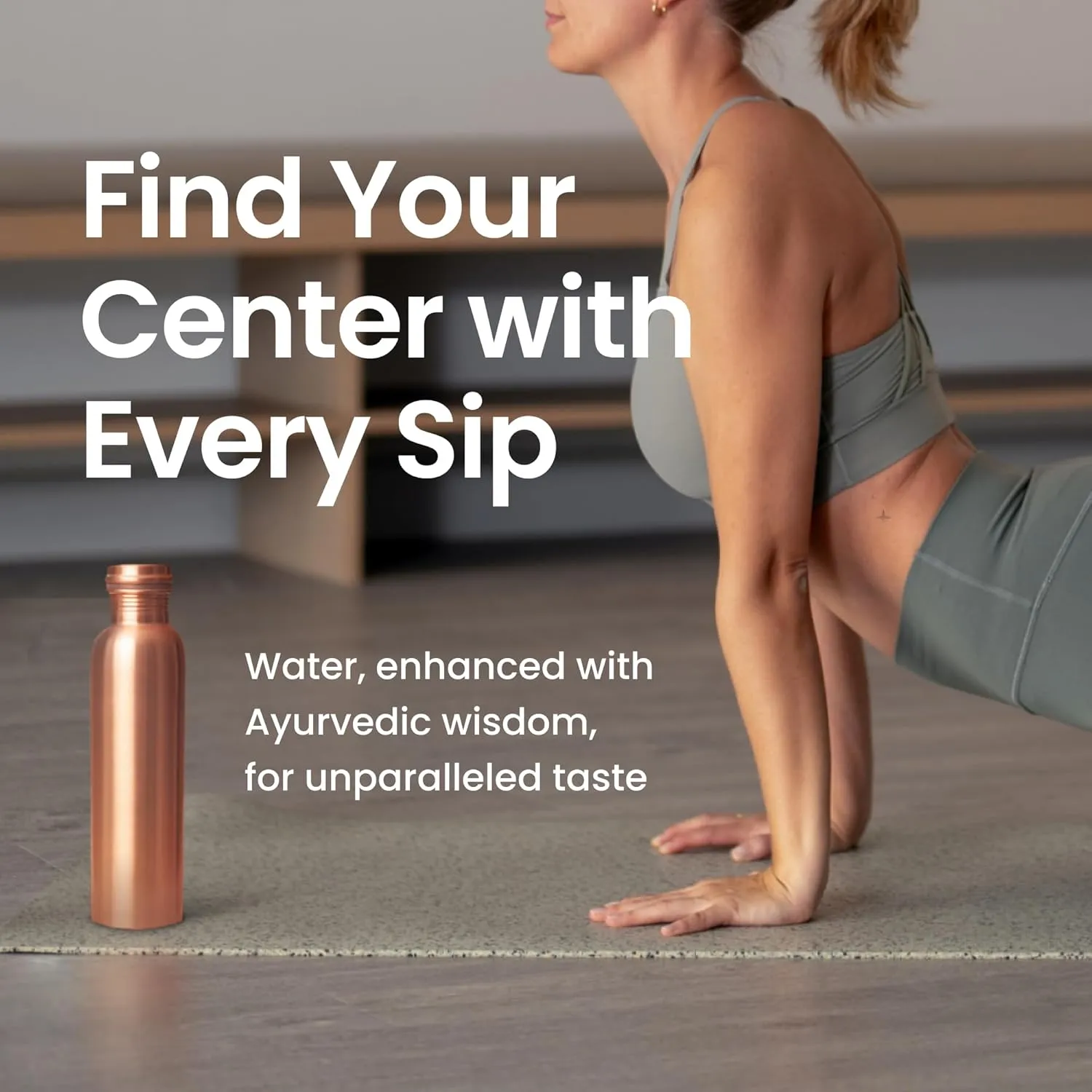 Pure Copper Water Bottle for Drinking Water, 34 Oz Smooth Finish – Stay Hydrated and Enjoy Ayurvedic Benefits – Leak-Proof, Temperature Retention, Eco-Friendly Design – Durable Copper Bottle