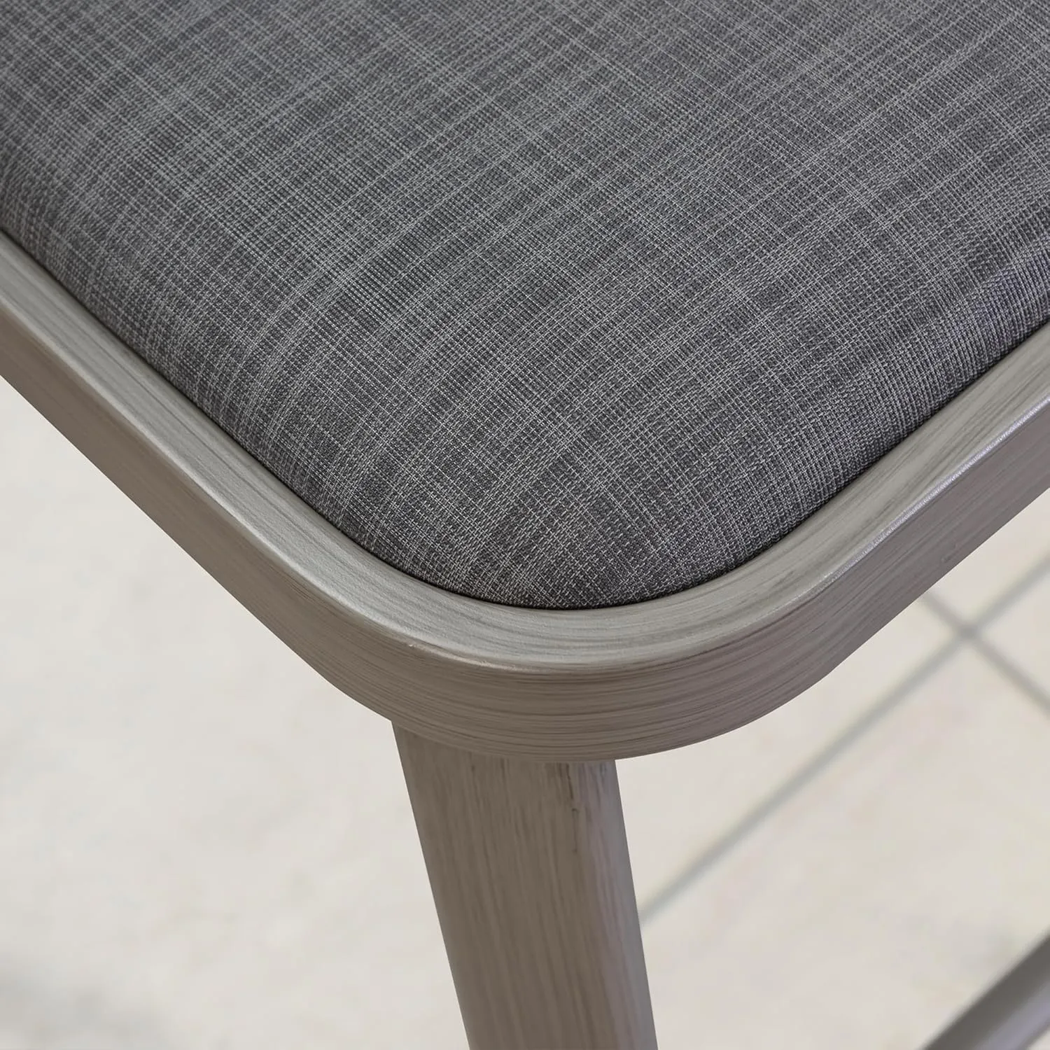 PURPLE LEAF Bar Stool Set of 4 Outdoor Barstool with Back Aluminum Bar Height Stool Wicker Bar Chair Grey