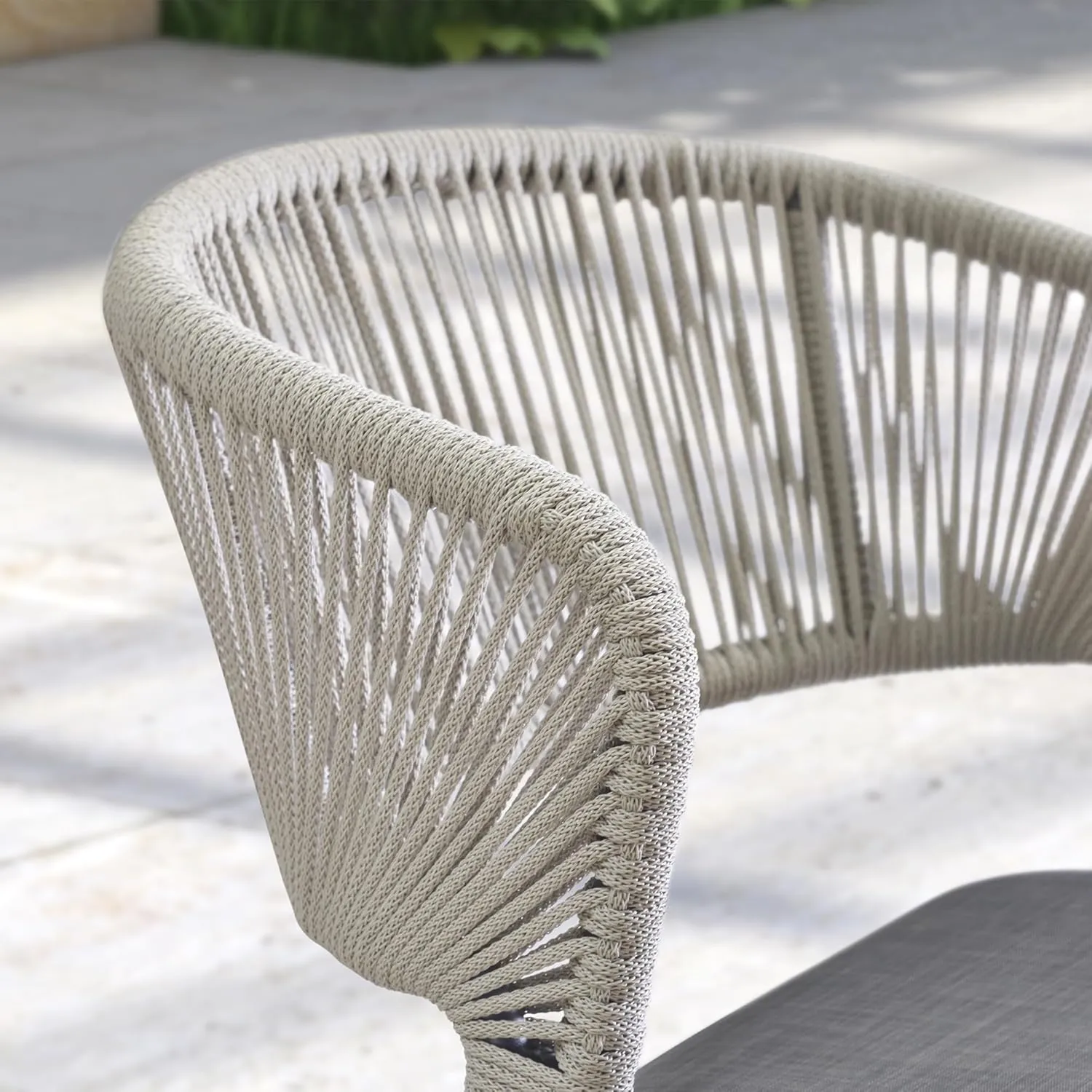 PURPLE LEAF Counter Height Bar Stool Set of 2 Modern Aluminum Rattan Wicker Outdoor Barstools with Backrest and Cushion for Kitchen Lawn Pool Bar Chairs Dark Grey