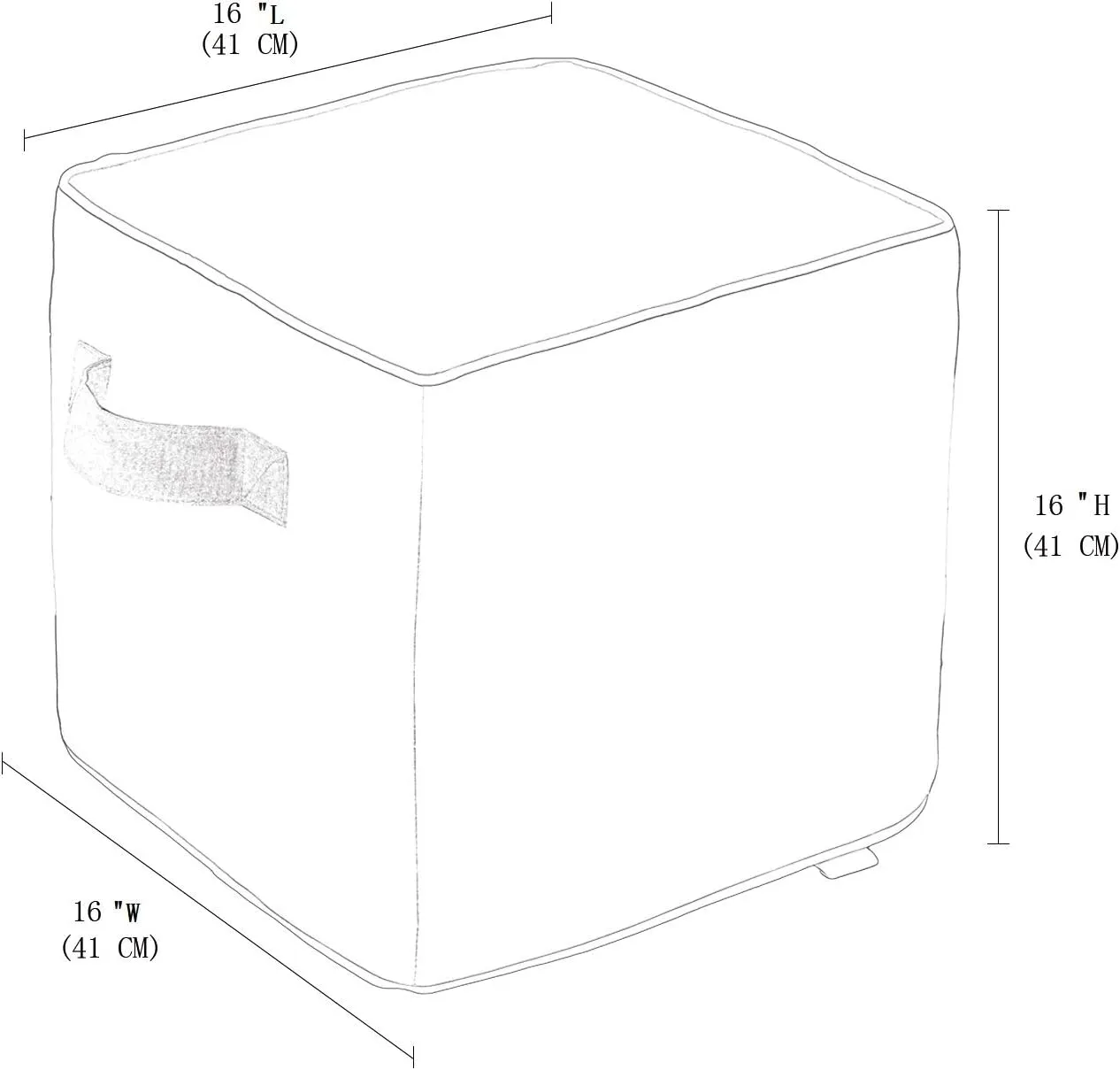 QILLOWAY Indoor/Outdoor Inflatable Stool, Ottoman Pouf Cube 16",All Weather Foot Rest for Camping or Home (Light Grey)