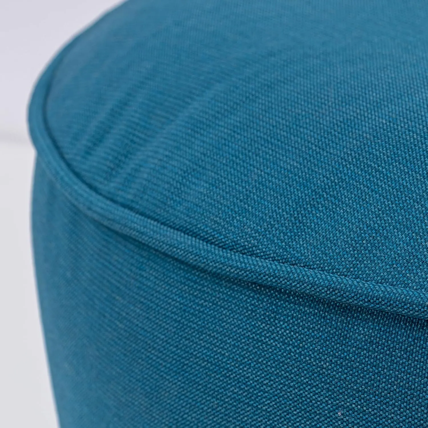 QILLOWAY Indoor/Outdoor Inflatable Stool,Round Ottoman,All Weather Foot Rest for Camping or Home,All Peacock Blue