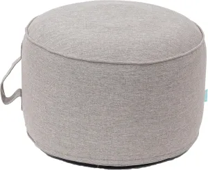 QILLOWAY Indoor/Outdoor Inflatable Stool,Round Ottoman,All Weather Foot Rest for Camping or Home,All Tan/Grey