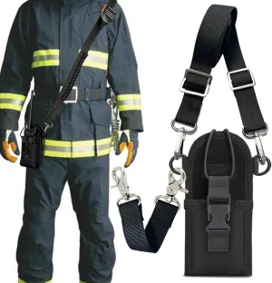 Radio Holster for Firefighter Bundle Set, Includes Radio Strap and Moveable Mic Holder, Duty Belt Holder, Anti-Sway Strap for EMS EMT Firefighters Polices