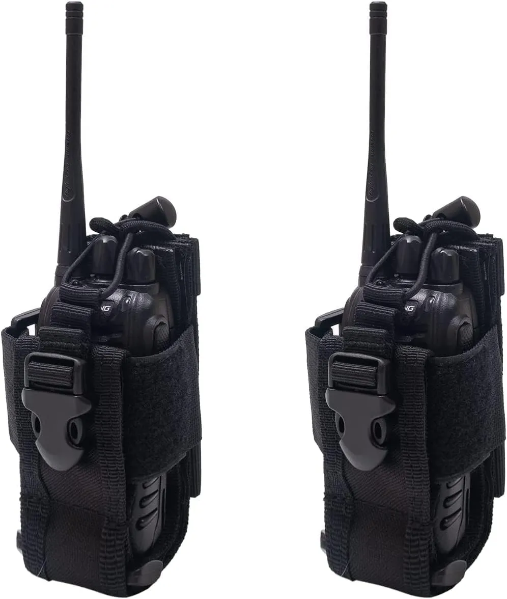 Radio Holster,Molle Radio Pouch Military Heavy Duty Radios Holster Bag for Two Ways Walkie Talkie Compatible with Motorola Baofeng Kenwood,2PACK