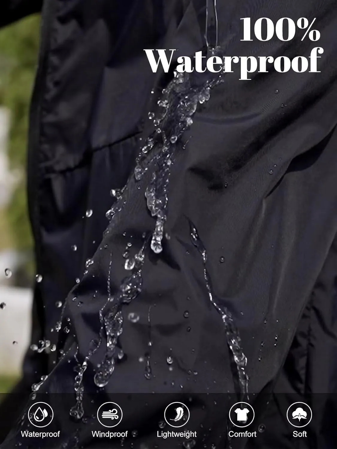 Rain Jacket Women Waterproof Lightweight Jacket With Hood Packable Raincoat With Pocket S-XXL