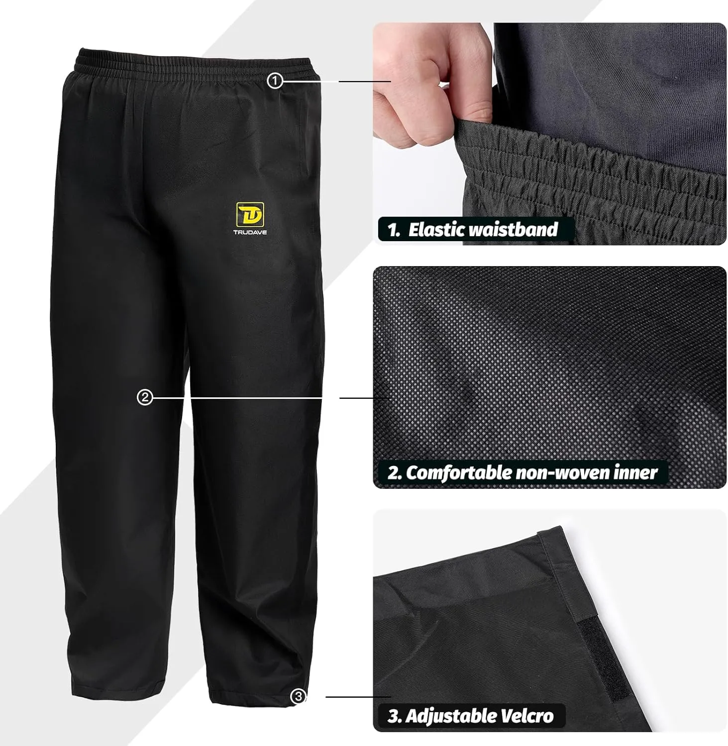Rain Suit, Waterproof Rain Suits for Men, 2 Pieces Breathable & Windproof Rainwear，S-3XL