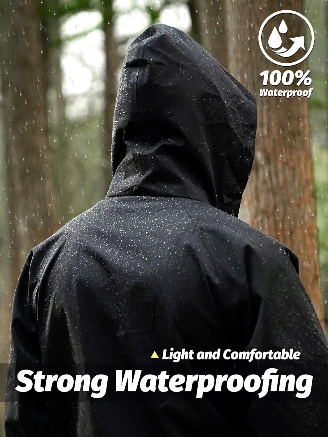 Rain Suit, Waterproof Rain Suits for Men, 2 Pieces Breathable & Windproof Rainwear，S-3XL