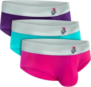 Real Men Ares-Accent Low-Rise Pouch Bikini Brief – 1, 3, 6 Pack with Size ABCD Pouch XS - 5XL