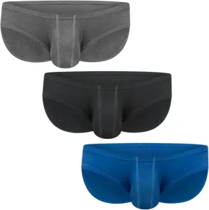 Real Men Ares-Accent Low-Rise Pouch Bikini Brief – 1, 3, 6 Pack with Size ABCD Pouch XS - 5XL