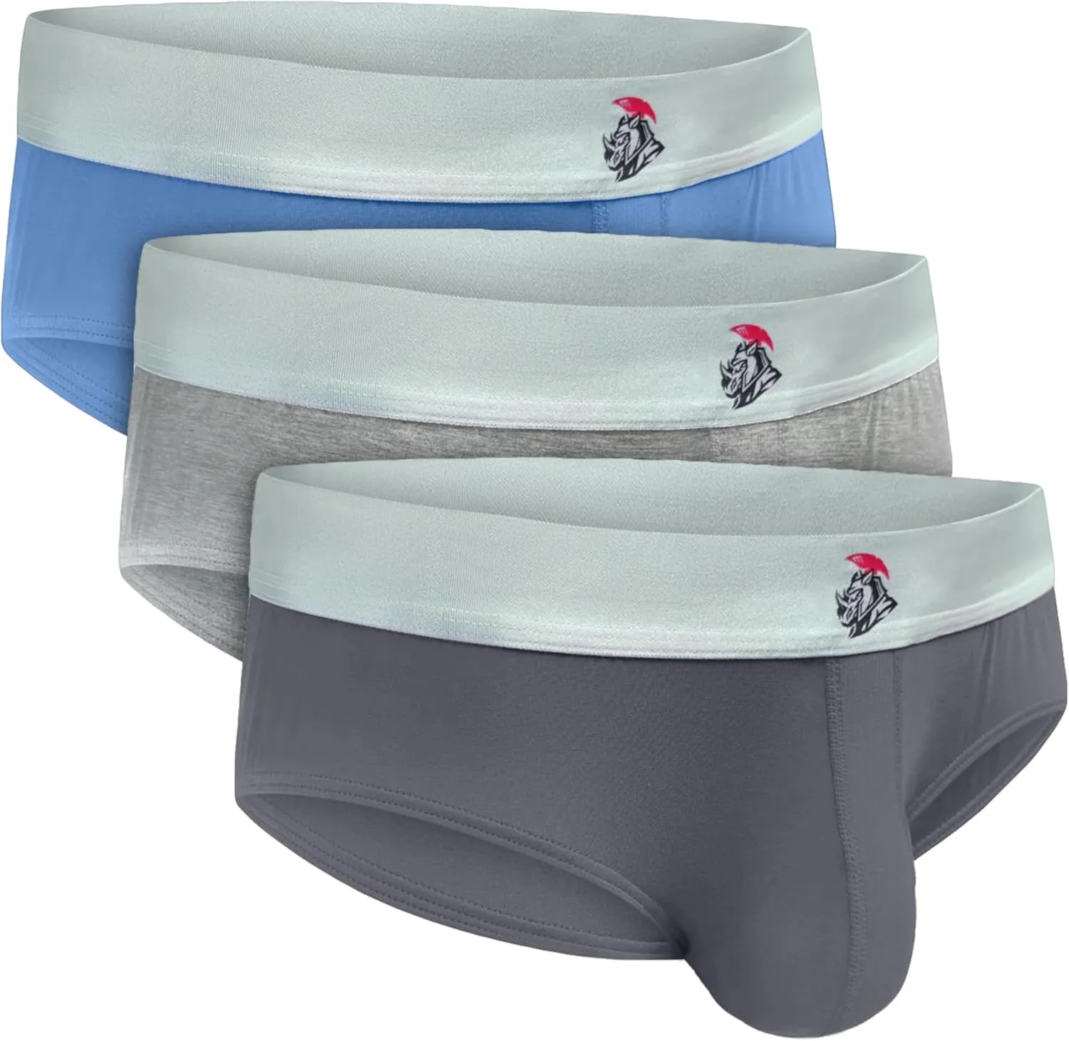 Real Men Ares-Accent Low-Rise Pouch Bikini Brief – 1, 3, 6 Pack with Size ABCD Pouch XS - 5XL