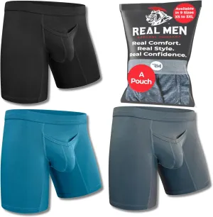 Real Men Bulge Enhancing Pouch Underwear for Men – 1, 3 and 6 Pack Set - Modal Boxer Briefs ABCD Pouch