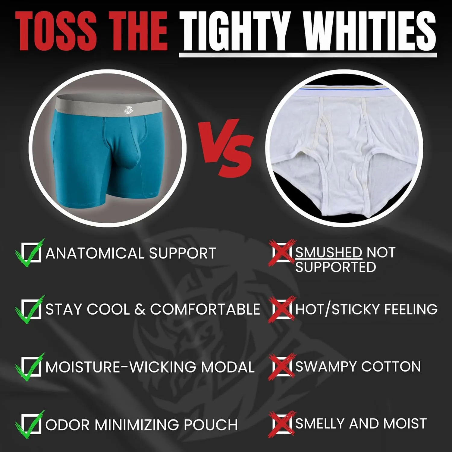 Real Men Bulge Enhancing Pouch Underwear for Men – 1, 3 and 6 Pack Set - Modal Boxer Briefs ABCD Pouch
