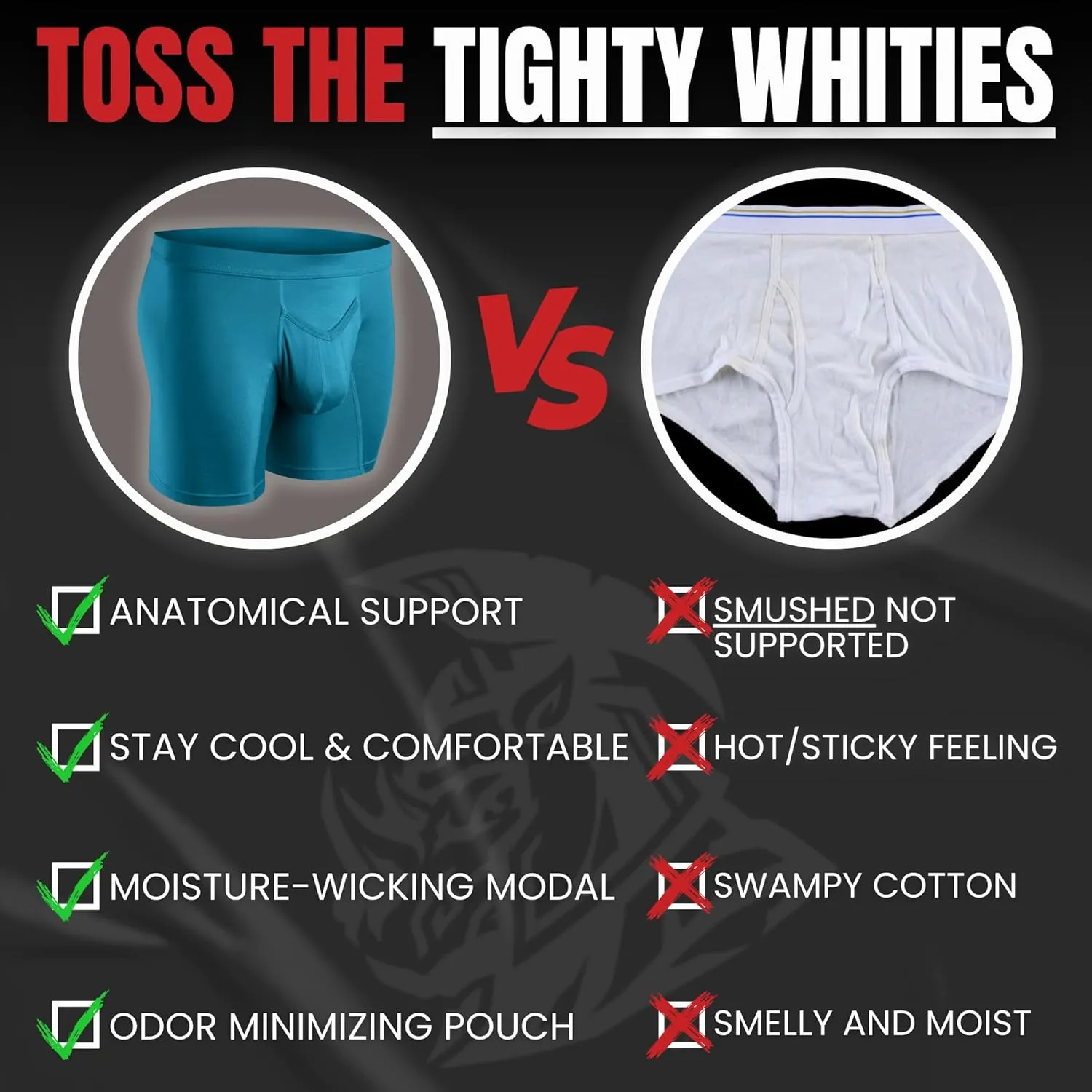 Real Men Bulge Enhancing Pouch Underwear for Men – 1, 3 and 6 Pack Set - Modal Boxer Briefs ABCD Pouch