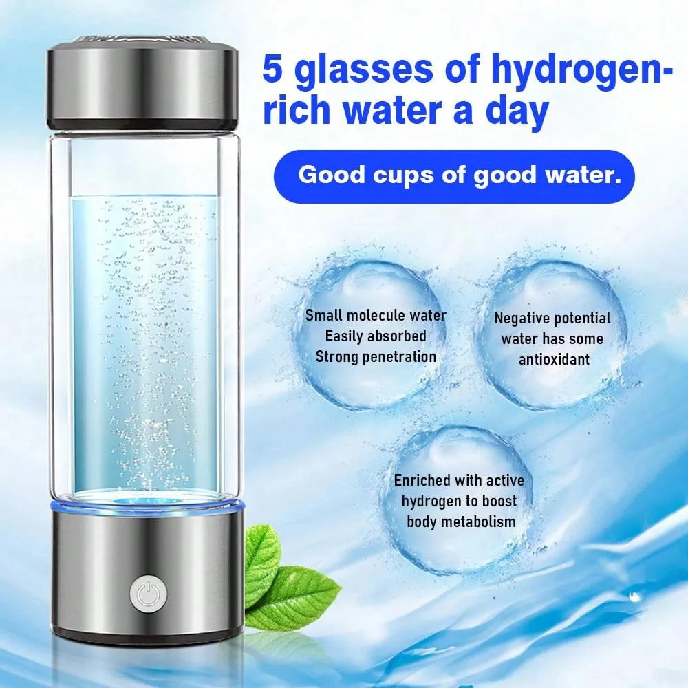 Rechargeable Portable Hydrogen Water Bottle, Hydrogen Water Bottle Generator For Travel, Home, Office Use