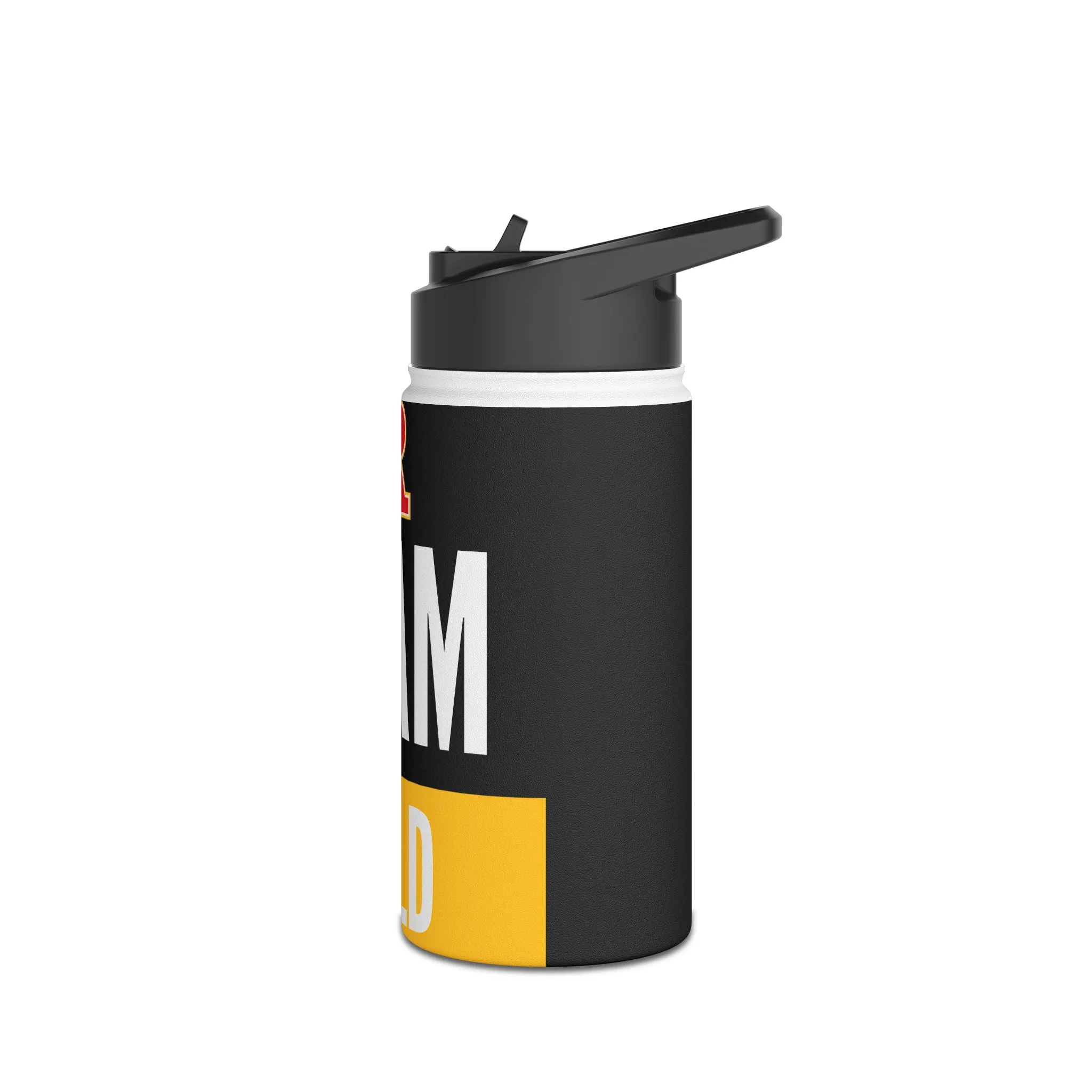 Red&Gold - Team Gold Stainless Steel Water Bottle, Standard Lid