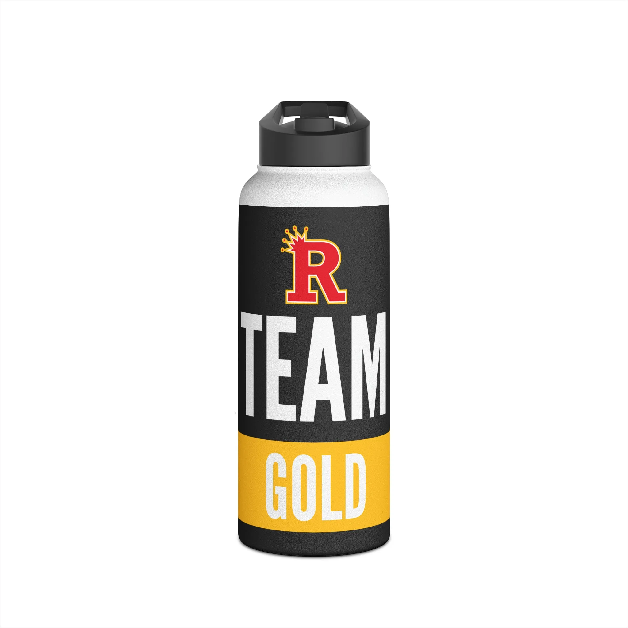 Red&Gold - Team Gold Stainless Steel Water Bottle, Standard Lid