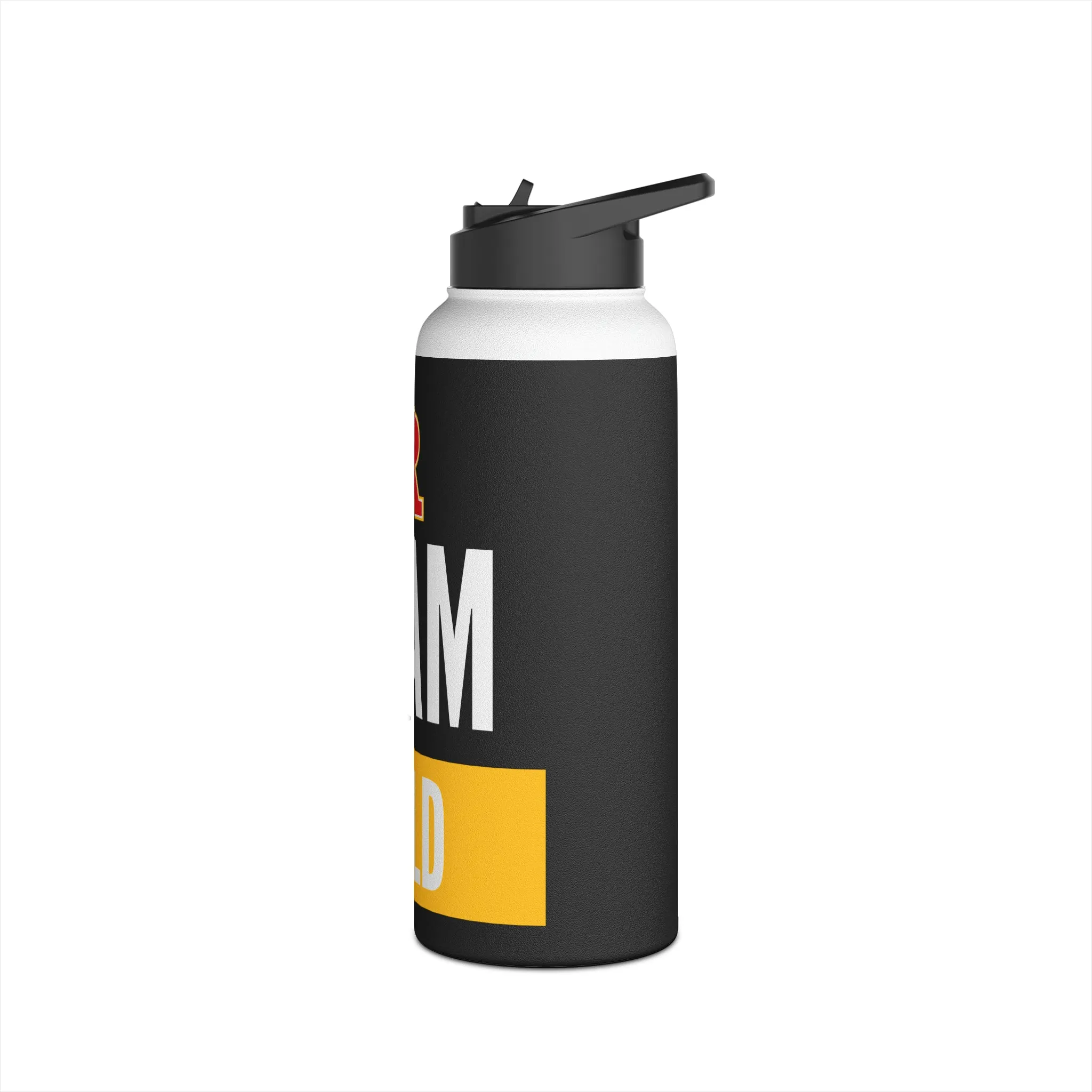 Red&Gold - Team Gold Stainless Steel Water Bottle, Standard Lid