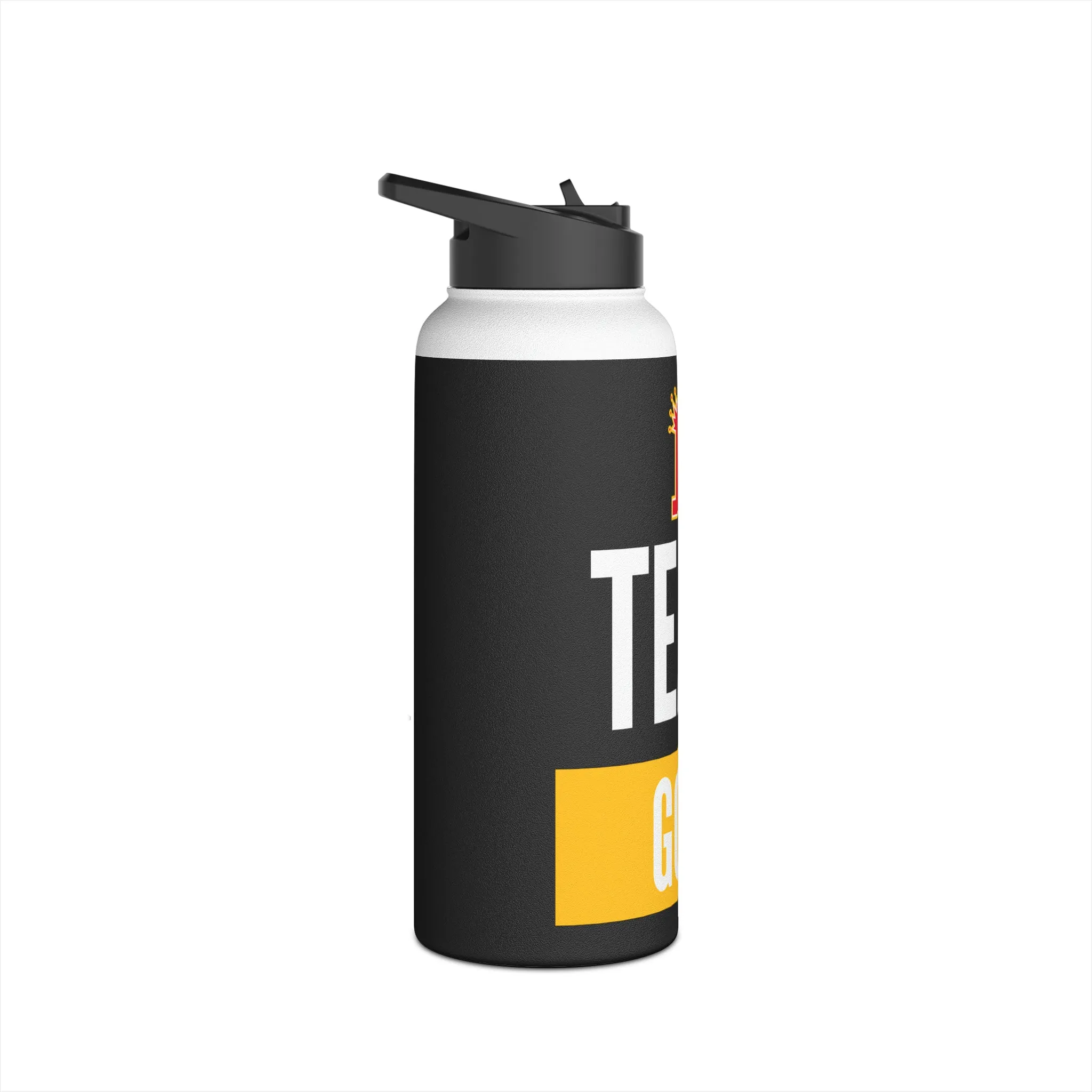Red&Gold - Team Gold Stainless Steel Water Bottle, Standard Lid